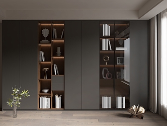 Light Luxury Bookcase 3d model