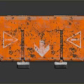 Orange Vintage Storage Box With Worn Design For Home Storage Needs