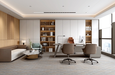 Modern Office Manager Room 3d model