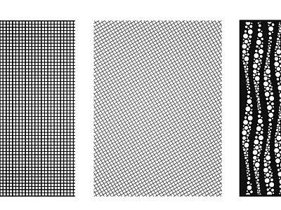 Modern Decorative Room Dividers With Grid Diamond Pattern And Wavy Dots Design 3d model