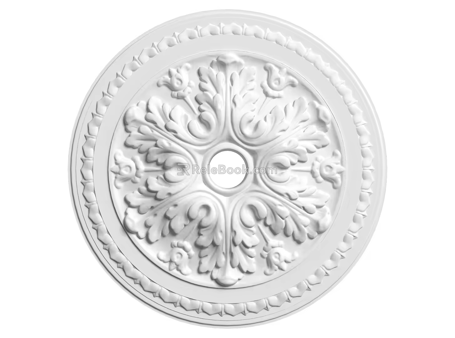 European-style lamp panel gypsum component carved 3d model