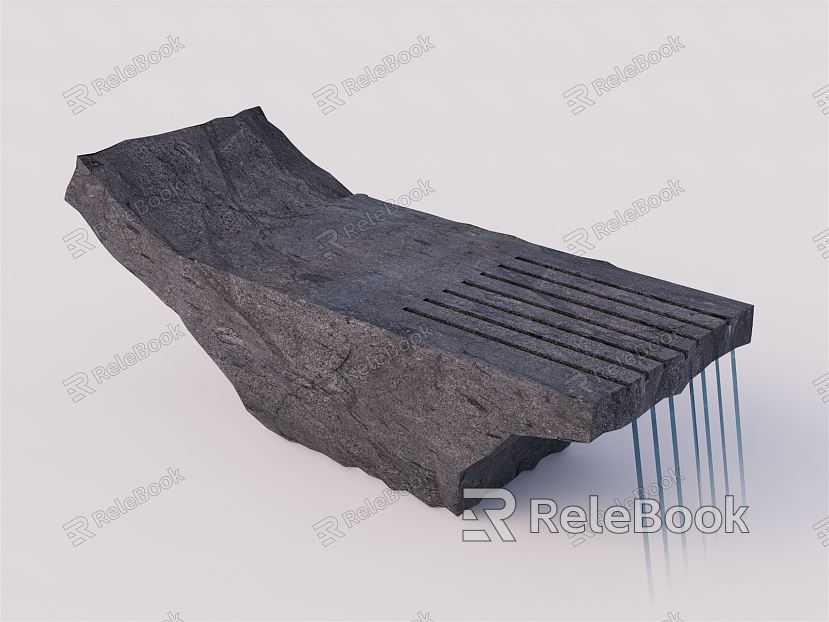 modern stone flowing water stone model