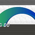 Curved Blue Green Event Entrance With White 3D Letters ENG DU Gray Wall And Floor