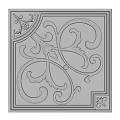 Elegant Wall Decorative Panel With Intricate Scroll Leaf Motifs And Symmetrical Corner Designs 3d model