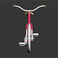 Stylish Pink Bicycle with Orange Seat Handlebars and White Wheels Classic Design