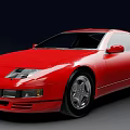 Red Classic Two Door Sports Car With Sleek Body And Alloy Wheels