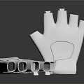 White Fingerless Gloves With Textured Design Two Pieces Stylish Comfort Accessory