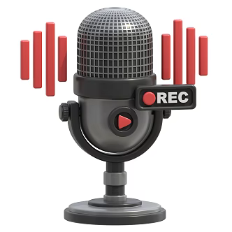 Modern Microphone Cartoon Microphone 3d model