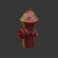 Classic Metal Fire Hydrant Structure On Building Exterior With Rustic Design Details 3d model