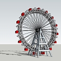 Modern Ferris Wheel Large Ferris Wheel 3d model