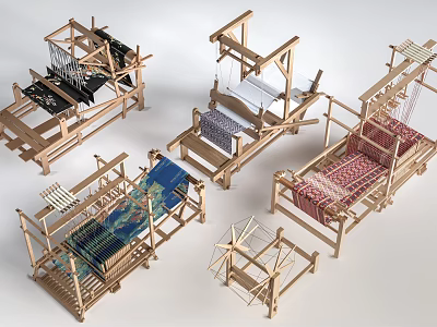 modern loom textile loom loom 3d model modern loom textile loom loom 3d model