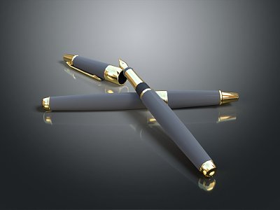 Modern pen school supplies writing tools 3d model