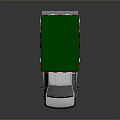 3D Rendered Ambulance With Green Roof White Body Red Emergency Lights And Medical Logo