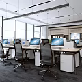 Modern public office area 3d model