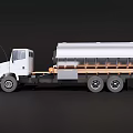 White Heavy Duty Tank Truck With Large Fuel Tank And Strong Wheels