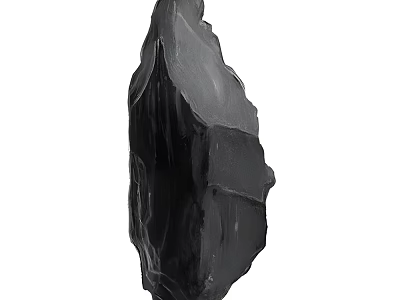 Black Natural Stone Garden Ornament With Unique Sculptural Form For Outdoor Decor 3d model