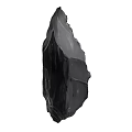 Black Natural Stone Garden Ornament With Unique Sculptural Form For Outdoor Decor
