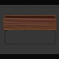 Modern Wooden Coffee Table With Wood Grain Surface And Black Metal Legs