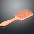 Orange Ergonomic Hair Brush With Smooth Handle And Durable Bristles For Daily Grooming