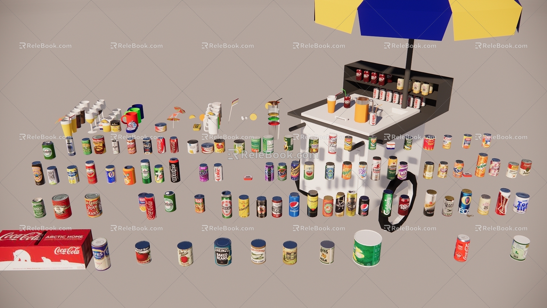 Can Box Soda Coke 3d model