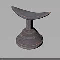 Traditional Handcrafted Household Decorative Item With Carved Base And Textured Brown Surface