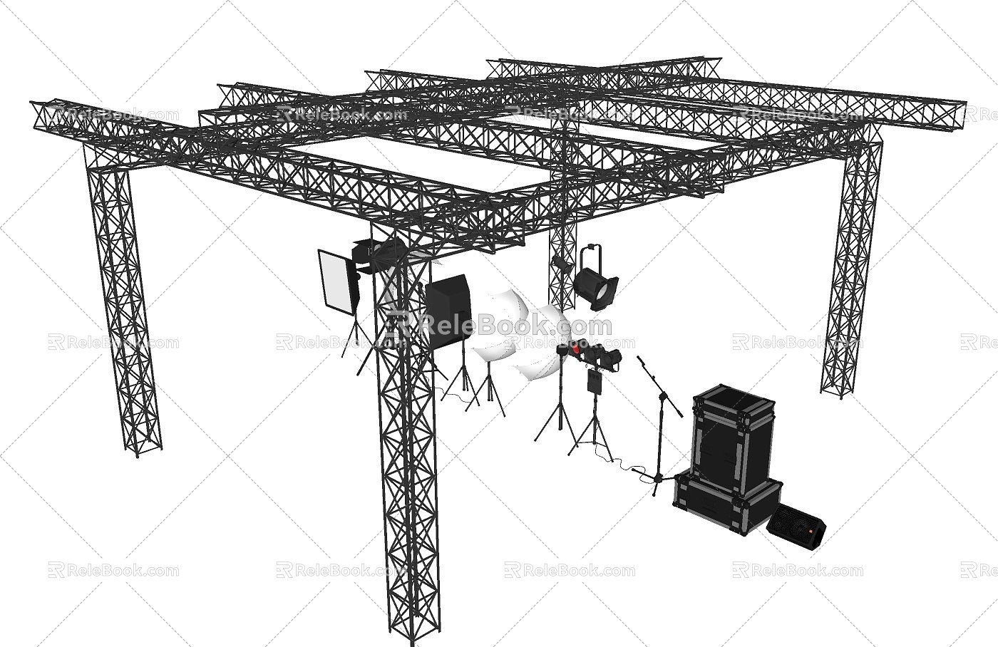 Modern Photographic Equipment Stage Lamp Spotlight Floor Lamp Camera Lamp 3d model