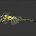 Flower Crown Hanging Decoration with Yellow White Daisies and Green Leaves for Festive Decor