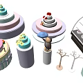 Cake Display Shelves With Glass Door And Multi Tiered Design For Bakery Shop