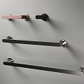 Modern Wall Mounted Metal Handles In Black Rose Gold And Silver Styles