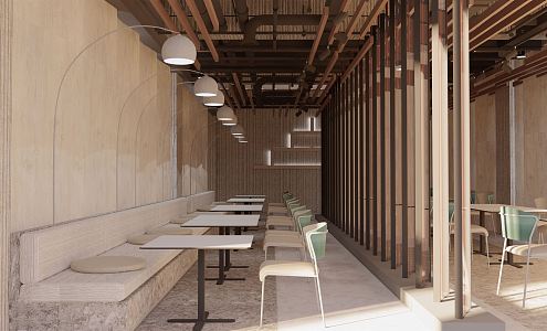 Modern Western Restaurant 3d model