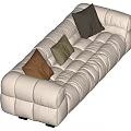 Multiplayer Sofa Cream Wind Multiplayer Sofa 3d model