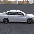 White Modern Sedan Featuring Sleek Exterior Design Front Grille And Alloy Wheels