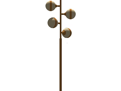 Modern Floor Lamp with Multiple Spherical Bulbs for Living Room Home Decor 3d model