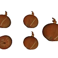Fresh Whole Brown Onions With Dry Top Stems On White Background