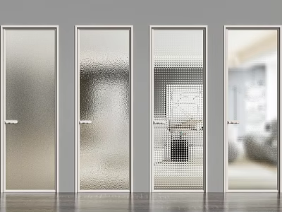 Modern Hinged Doors With Various Glass Designs For Stylish Residential Interior Spaces 3d model