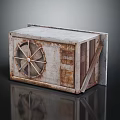 Vintage Rusty Air Conditioning Fan With Metal Casing Fan Blades And Vent Grilles