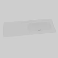 Modern White Rectangular Washbasin With Smooth Surface And Sleek Design