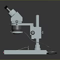Binocular Laboratory Microscope With Dual Eyepieces Adjustable Stage And Stable Base 3d model