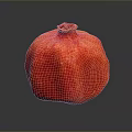 Ripe Juicy Red Whole Pomegranate Fruit On Dark Background With Reflection