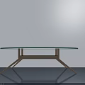 Modern Coffee Table For Living Room With Glass Top And Sleek Metal Frame Design
