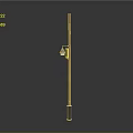 Simple Street Light Structure With Wooden Pole And Green Lamp Shade