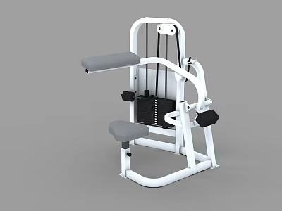 Seated Chest Press Fitness Equipment With Adjustable Seat And Weight Stack 3d model