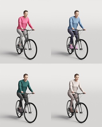 Cycling Woman Characters Foreign Woman Sports Woman Cycling Man 3d model