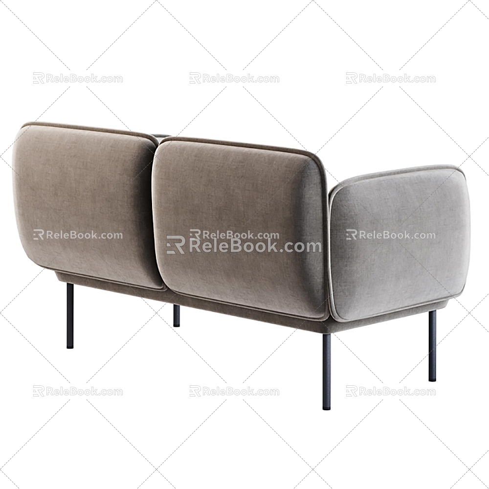 Modern double sofa 3d model