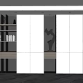Modern bookcase 3d model