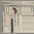 European-style gate 3d model