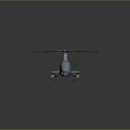 Highly Detailed 3D Render of Modern Helicopter with Rotor and Fuselage Parts