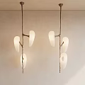 Contemporary Branch Inspired Chandelier With Metal Frame And White Glass Shades For Modern Interior Lighting