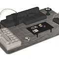 Sofa coffee table 3d model
