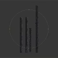 Black Long Strip Equipment Components With Different Lengths And Structural Holes